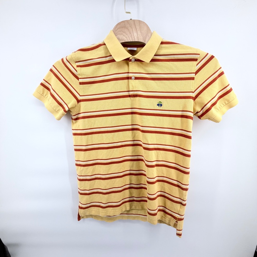 Brooks Brothers Performance Polo Shirt Mens Large Slim Fit Striped Short Sleeve